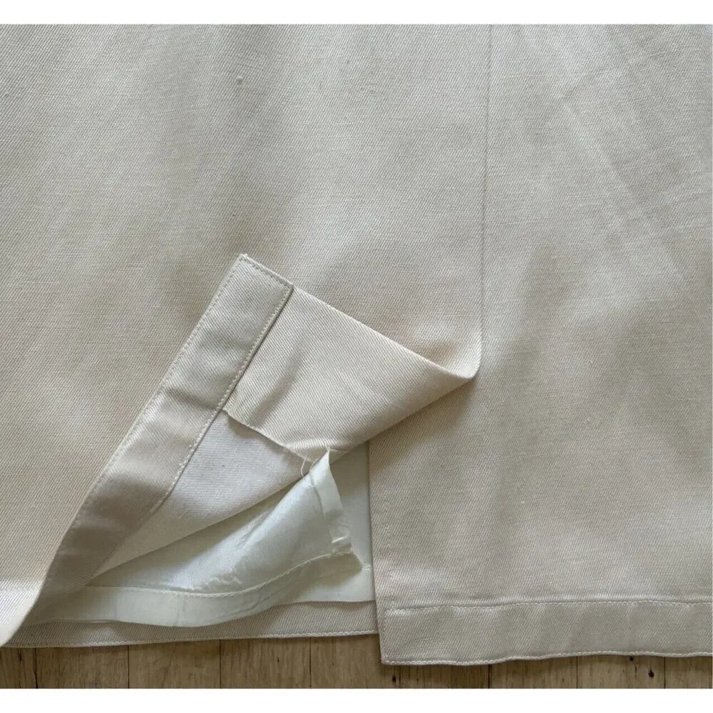 80s Bullocks Wilshire Skirt Ivory Silk Blend Ciao Sport ltd Size 6 -25